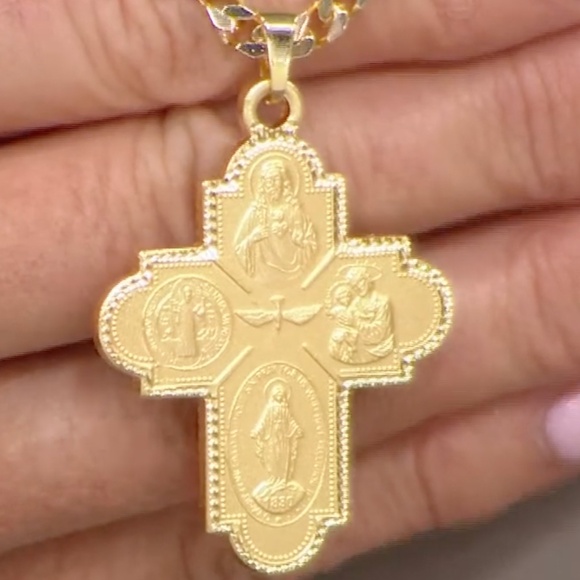 Bellezza Bronze Double-sided Diamond-cut Cross--NIB - Picture 6 of 15